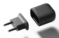 Bộ sạc di động nhanh màu đen với cổng USB đôi 5V 1A / 2.1A / 2.4A cho thị trường Hàn Quốc EU
